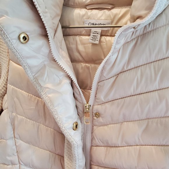 Calvin Klein Beige Puffer Jacket, Size XS - Picture 2 of 2